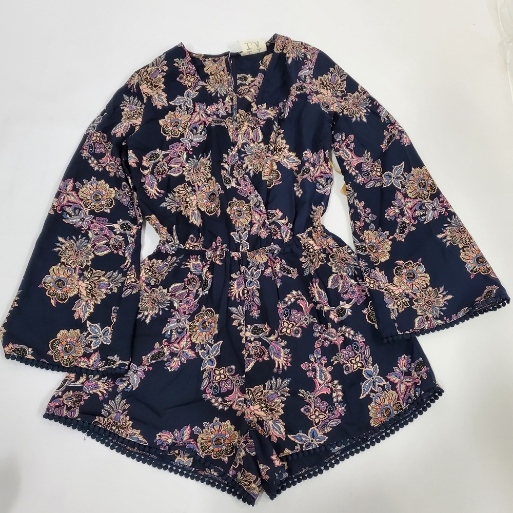 PQ LA Clothing Romper Wrap Front Low back